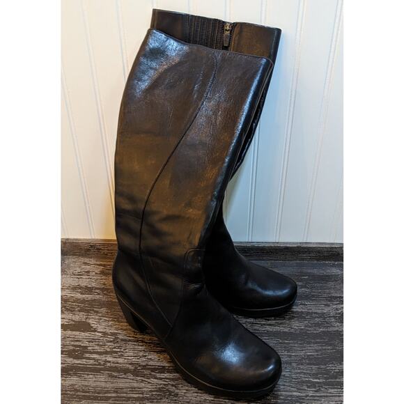 COPY - Dansko Women's Tyra Black Soft Leather Tall Boot EU Size 41 - Picture 3 of 8